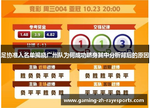 足协准入名单揭晓广州队为何成功跻身其中分析背后的原因