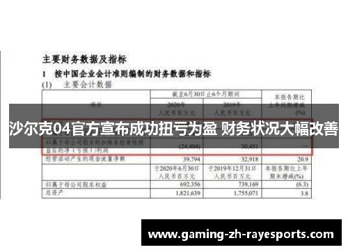 沙尔克04官方宣布成功扭亏为盈 财务状况大幅改善
